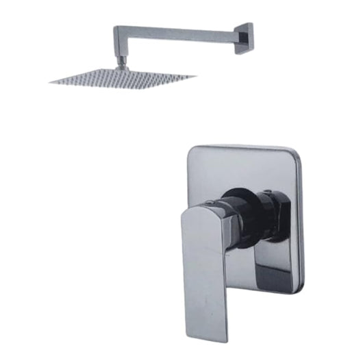 IMPALLI Kit Doccia A Incasso Una Via Con Soffione Doccia Piastra Quadrata Ultra Piatto 25X25 Cm E Braccio Doccia Kit Doccia Finitura Cromo Serie 21/23