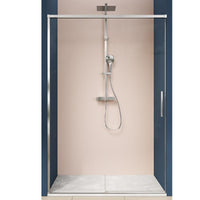 IMPALLI Box Doccia H210 Cm Estensibile 107-110 Cm Cabina Doccia Scorrevole Anta A Chiusura Rallentata Cristallo Temperato 8 Mm Trasparente Anticalcare Profili Alluminio (CROMO LUCIDO 110)