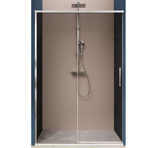 IMPALLI Box Doccia H210 Cm Estensibile 167-170 Cm Cabina Doccia Scorrevole Anta A Chiusura Rallentata Cristallo Temperato 8 Mm Trasparente Anticalcare Profili Alluminio (NERO OPACO 170)