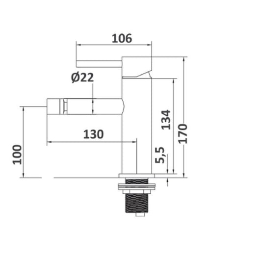 IMPALLI Miscelatore Bidet Bagno In Acciaio 316 Rubinetto Bidet Con Piletta Click Clack 1'' 1/4 Inclusa Miscelatore Bagno Bidet Resistente