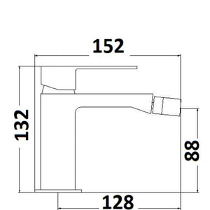 IMPALLI Miscelatore Bidet Bagno Con Piletta Click Clack Troppo Pieno E Flessibili Inclusi Rubinetto Bidet Finitura Cromata Rubinetto Bagno Miscelatore Serie 18