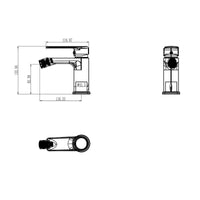 IMPALLI Miscelatore Bidet Bagno Con Leva Rubinetto Bidet Con Piletta Pop Up 1'' 1/4 E Flessibili Inclusi Rubinetto Per Bidet Finitura Cromo Serie LM