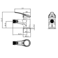 IMPALLI Miscelatore Bidet Bagno Monocomando Rubinetto Bidet Finitura Cromata Rubinetto Bagno Miscelatore Serie Alice