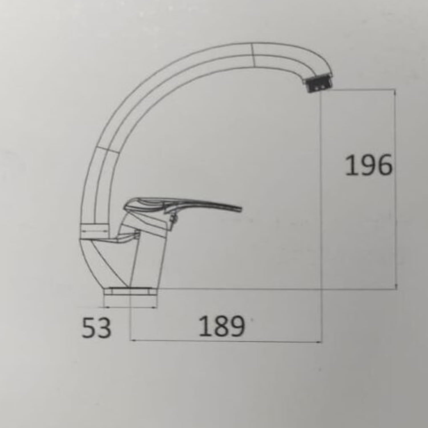 IMPALLI Miscelatore Cucina Canna Lunga Girevole Rubinetto Lavello Cucina Miscelatore Lavello Cucina Serie Alice (CROMO)
