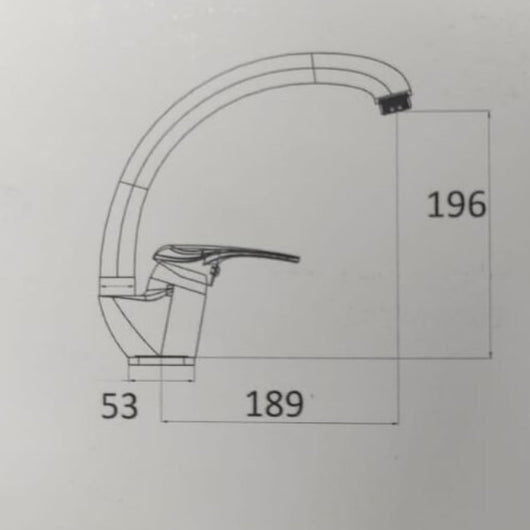 IMPALLI Miscelatore Cucina Canna Lunga Girevole Rubinetto Lavello Cucina Miscelatore Lavello Cucina Serie Alice (CROMO)
