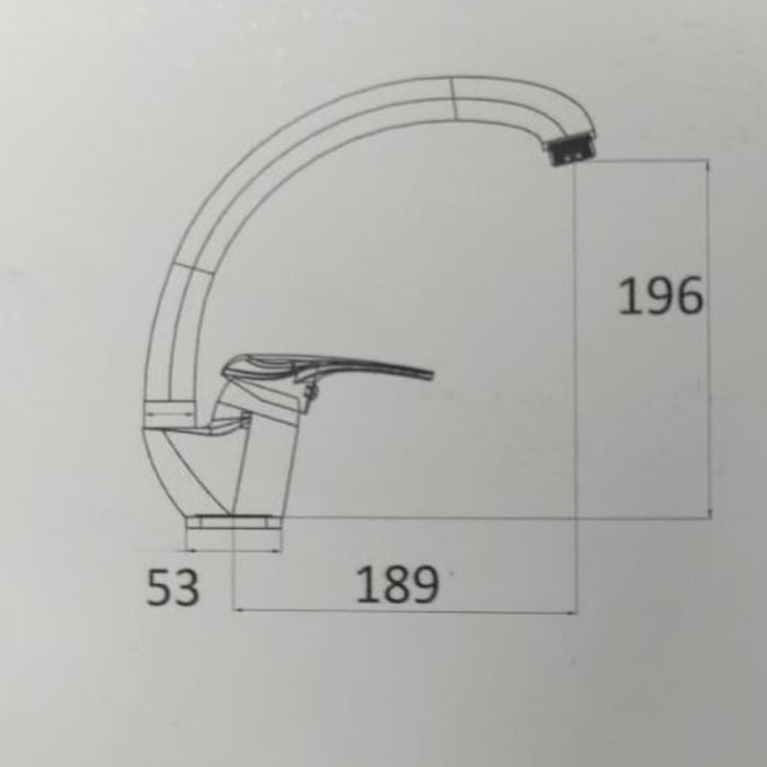 IMPALLI Miscelatore Cucina Canna Lunga Girevole Rubinetto Lavello Cucina Miscelatore Lavello Cucina Serie Alice (CROMO)