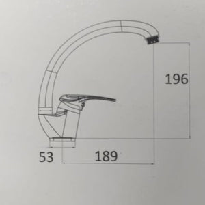 IMPALLI Miscelatore Cucina Canna Lunga Girevole Rubinetto Lavello Cucina Miscelatore Lavello Cucina Serie Alice (CROMO)