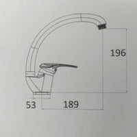 IMPALLI Miscelatore Cucina Canna Lunga Girevole Rubinetto Lavello Cucina Miscelatore Lavello Cucina Serie Alice (NERO OPACO)