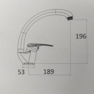 IMPALLI Miscelatore Cucina Canna Lunga Girevole Rubinetto Lavello Cucina Miscelatore Lavello Cucina Serie Alice (NERO OPACO)