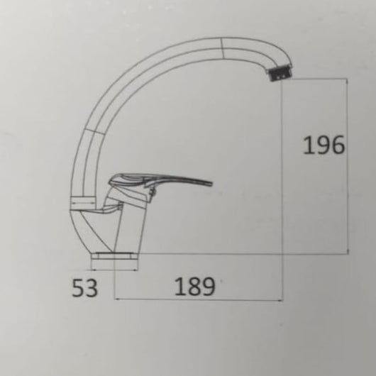 IMPALLI Miscelatore Cucina Canna Lunga Girevole Rubinetto Lavello Cucina Miscelatore Lavello Cucina Serie Alice (NERO OPACO)