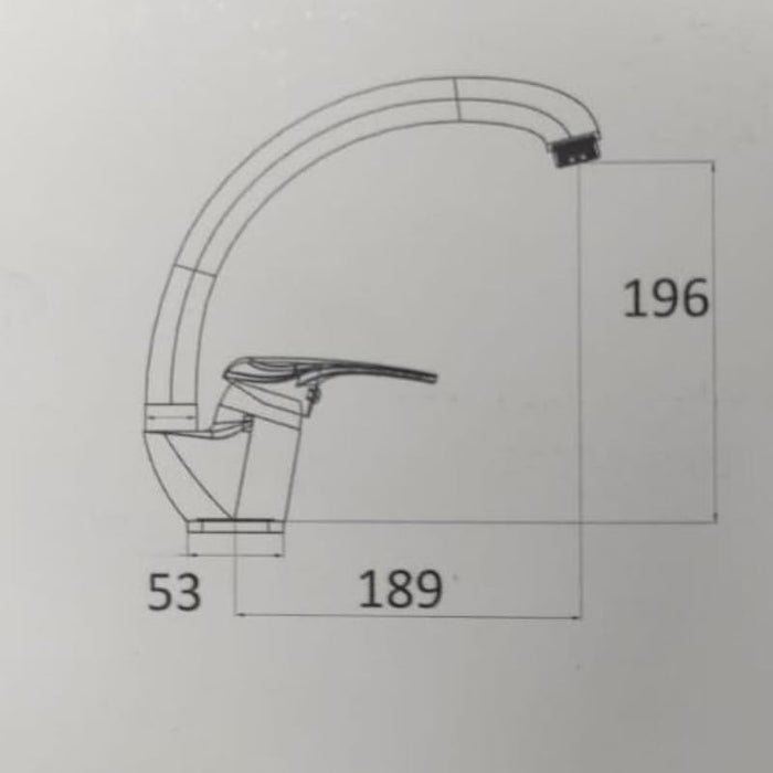 IMPALLI Miscelatore Cucina Canna Lunga Girevole Rubinetto Lavello Cucina Miscelatore Lavello Cucina Serie Alice (NERO OPACO)