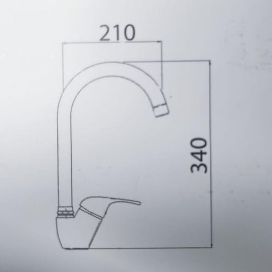IMPALLI Miscelatore Cucina Canna A Ponte Girevole Completo Di Flessibili Rubinetto Lavello Cucina Con Leva Monocomando Laterale Miscelatore Lavello Cucina Serie Alice
