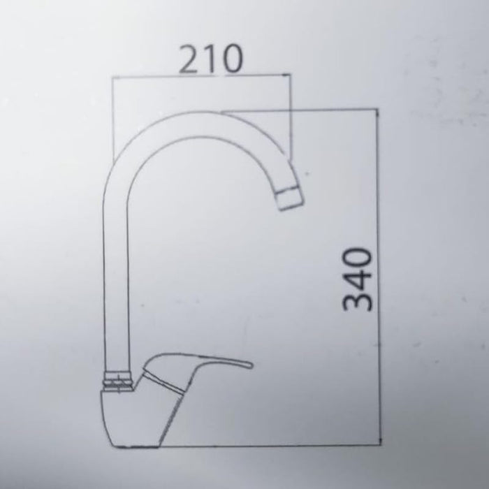 IMPALLI Miscelatore Cucina Canna A Ponte Girevole Completo Di Flessibili Rubinetto Lavello Cucina Con Leva Monocomando Laterale Miscelatore Lavello Cucina Serie Alice