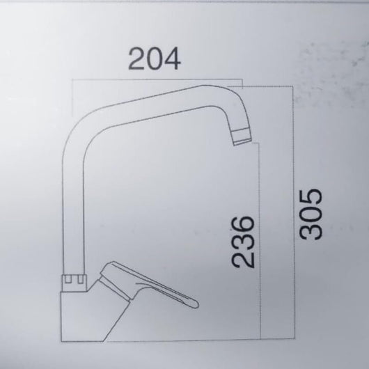 IMPALLI Miscelatore Cucina Canna A Squadra Girevole Rubinetto Lavello Cucina Con Leva Monocomando Miscelatore Lavello Cucina Serie Alice
