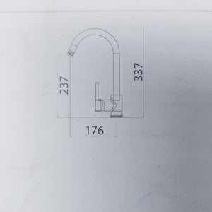 IMPALLI Miscelatore Cucina A Canna Alta Tonda Rubinetto Lavello Cucina Completo Di Flessibili Rubinetto Cucina Finitura Cromo