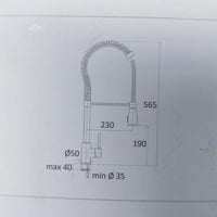 IMPALLI Miscelatore Cucina Con Molla Serie Prestige Rubinetto Lavello Cucina Completo Di Flessibili Rubinetto Cucina Finitura Cromo