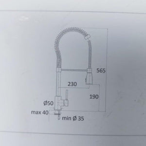 IMPALLI Miscelatore Cucina Con Molla Serie Prestige Rubinetto Lavello Cucina Completo Di Flessibili Rubinetto Cucina Finitura Cromo