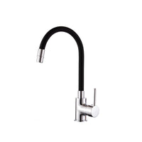 IMPALLI Miscelatore Cucina A Canna Flessibile Girevole In Silicone Colorata Rubinetto Lavello Cucina Completo Di Flessibili Rubinetto Cucina 5X36X17 Cm (NERO)