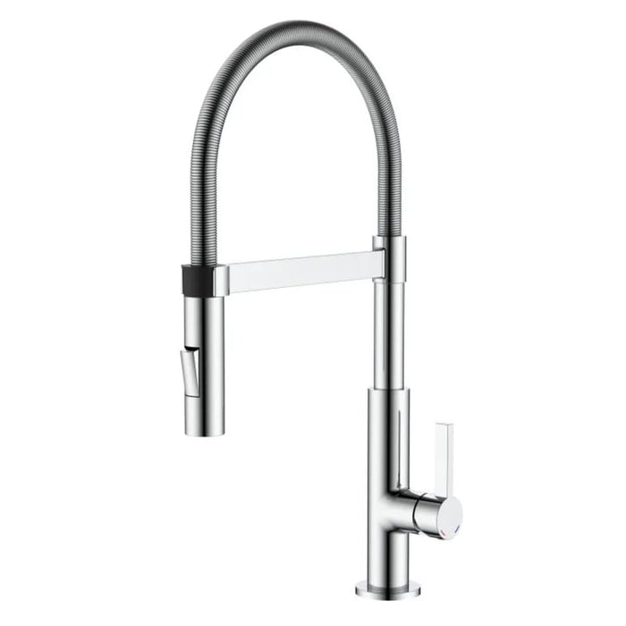 IMPALLI Miscelatore Cucina A Canna Flessibile A Molla Rubinetto Lavello Cucina Flessibile Con Attacco A Forcella Magnetico Rubinetto Cucina Soffione A 2 Getti Finitura Cromo