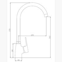 IMPALLI Miscelatore Cucina Canna Alta Rubinetto Lavello Cucina Completo Di Flessibili Finitura Cromata Miscelatore Lavello Cucina Serie HH