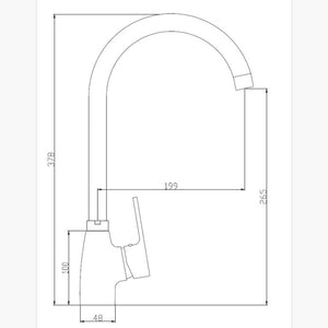 IMPALLI Miscelatore Cucina Canna Alta Rubinetto Lavello Cucina Completo Di Flessibili Finitura Cromata Miscelatore Lavello Cucina Serie HH