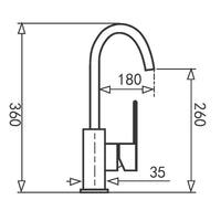 IMPALLI Miscelatore Cucina Canna Alta Girevole Rubinetto Lavello Cucina Finitura Cromo Rubinetto Cucina Completo Di Flessibili Miscelatore Lavello Cucina Serie LM