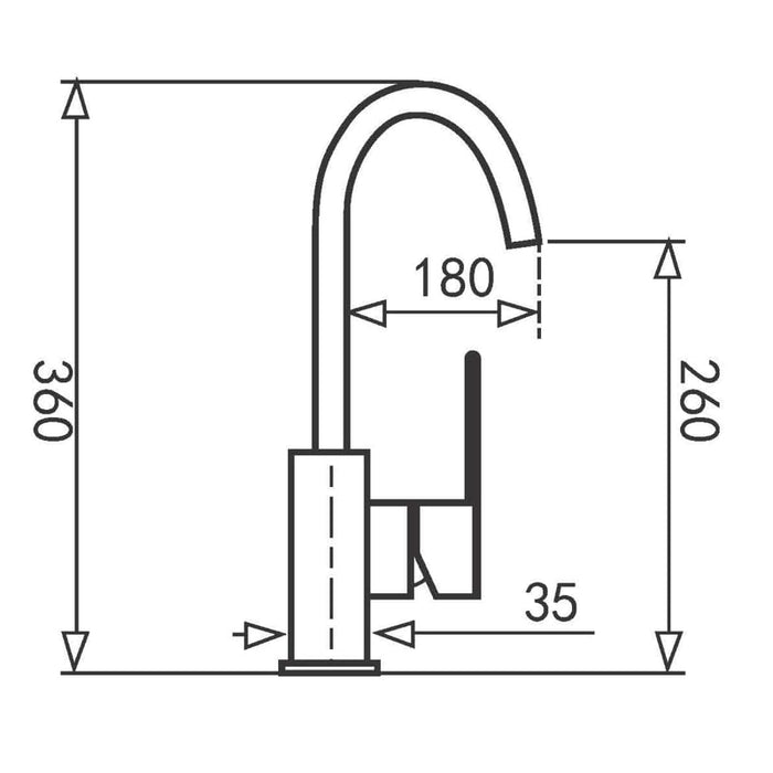 IMPALLI Miscelatore Cucina Canna Alta Girevole Rubinetto Lavello Cucina Finitura Cromo Rubinetto Cucina Completo Di Flessibili Miscelatore Lavello Cucina Serie LM