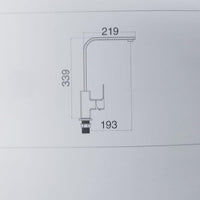IMPALLI Miscelatore Cucina Canna Alta Piatta Rubinetto Lavello Cucina Completo Di Flessibili Per Miscelatori Rubinetto Cucina Facile Installazione Miscelatore Lavello Cucina Serie NX (CROMATO)