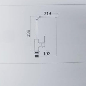 IMPALLI Miscelatore Cucina Canna Alta Piatta Rubinetto Lavello Cucina Completo Di Flessibili Per Miscelatori Rubinetto Cucina Facile Installazione Miscelatore Lavello Cucina Serie NX (CROMATO)