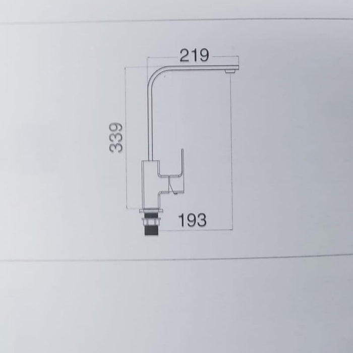 IMPALLI Miscelatore Cucina Canna Alta Piatta Rubinetto Lavello Cucina Completo Di Flessibili Per Miscelatori Rubinetto Cucina Facile Installazione Miscelatore Lavello Cucina Serie NX (CROMATO)