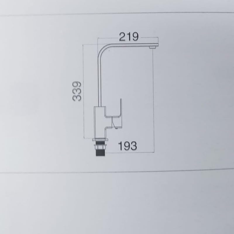 IMPALLI Miscelatore Cucina Canna Alta Piatta Rubinetto Lavello Cucina Completo Di Flessibili Per Miscelatori Rubinetto Cucina Facile Installazione Miscelatore Lavello Cucina Serie NX (CROMATO)