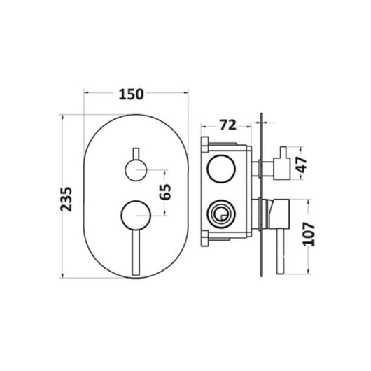 IMPALLI Miscelatore Doccia A incasso Due Vie Con Deviatore Doccia E Box Facile Installazione Miscelatore Per Doccia In Acciaio 316 Rubinetto Doccia Miscelatore Con Cartuccia Da 35 Mm Inclusa
