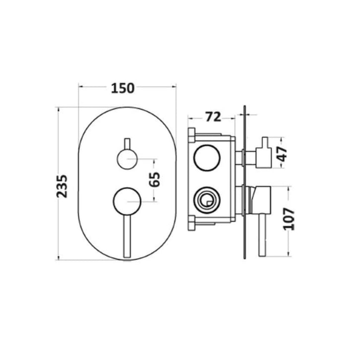 IMPALLI Miscelatore Doccia A incasso Due Vie Con Deviatore Doccia E Box Facile Installazione Miscelatore Per Doccia In Acciaio 316 Rubinetto Doccia Miscelatore Con Cartuccia Da 35 Mm Inclusa