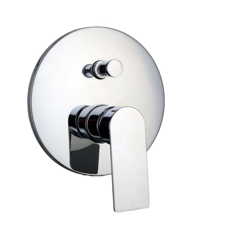 IMPALLI Miscelatore Doccia A Incasso Due Vie Con Deviatore Doccia Miscelatore Per Doccia Finitura Cromo Miscelatore Da Doccia Serie 18 Piastra Rotonda
