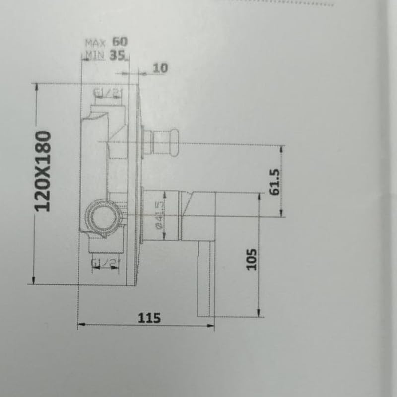 IMPALLI Miscelatore Doccia A Incasso Due Vie Con Deviatore Doccia Miscelatore Per Doccia Finitura Cromo Miscelatore Da Doccia Serie 18 Piastra Quadrata