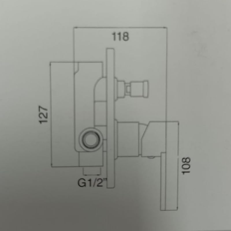 IMPALLI Miscelatore Doccia A Incasso Miscelatore Per Doccia Piastra Rotonda Finitura Cromata Miscelatore Da Doccia Due Vie Serie LM