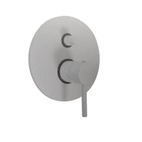 IMPALLI Miscelatore Doccia A Incasso Miscelatore Per Doccia Due Vie Con Deviatore Doccia Miscelatore A Muro Piastra Tonda Serie MM (BIANCO OPACO)