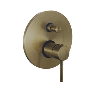 IMPALLI Miscelatore Doccia A Incasso Miscelatore Per Doccia Due Vie Con Deviatore Doccia Miscelatore A Muro Piastra Tonda Serie MM (OTTONE ANTICO)