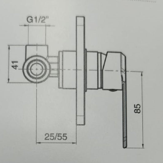 IMPALLI Miscelatore Doccia A Incasso Miscelatore Per Doccia Piastra Quadrata Miscelatore Da Doccia Serie 18