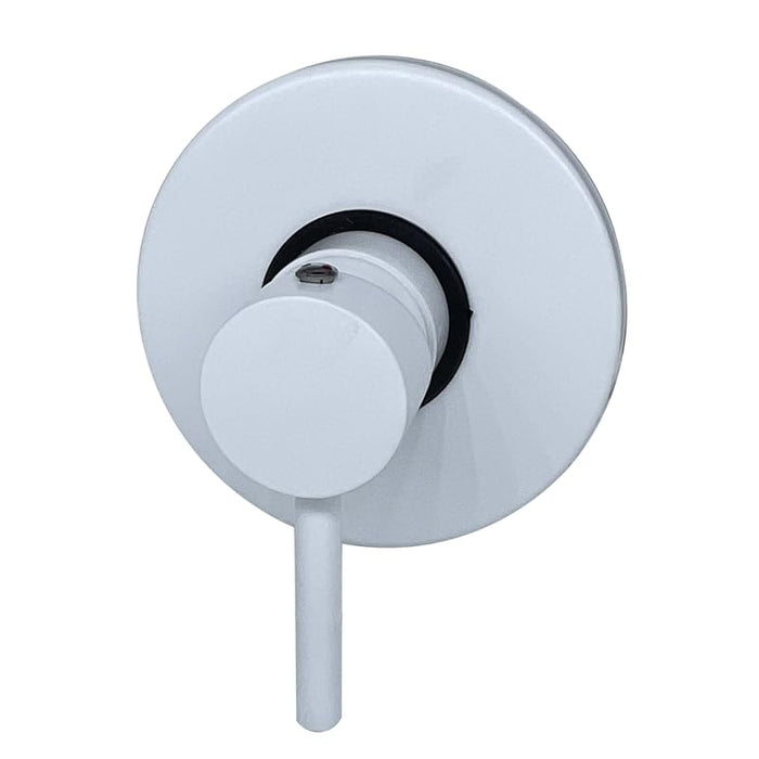 IMPALLI Miscelatore Doccia A Incasso Miscelatore Per Doccia Una Via Miscelatore A Muro Piastra Tonda Serie MM (BIANCO OPACO)