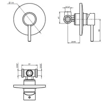 IMPALLI Miscelatore Doccia A Incasso Miscelatore Per Doccia Una Via Miscelatore A Muro Piastra Tonda Serie MM (BIANCO OPACO)