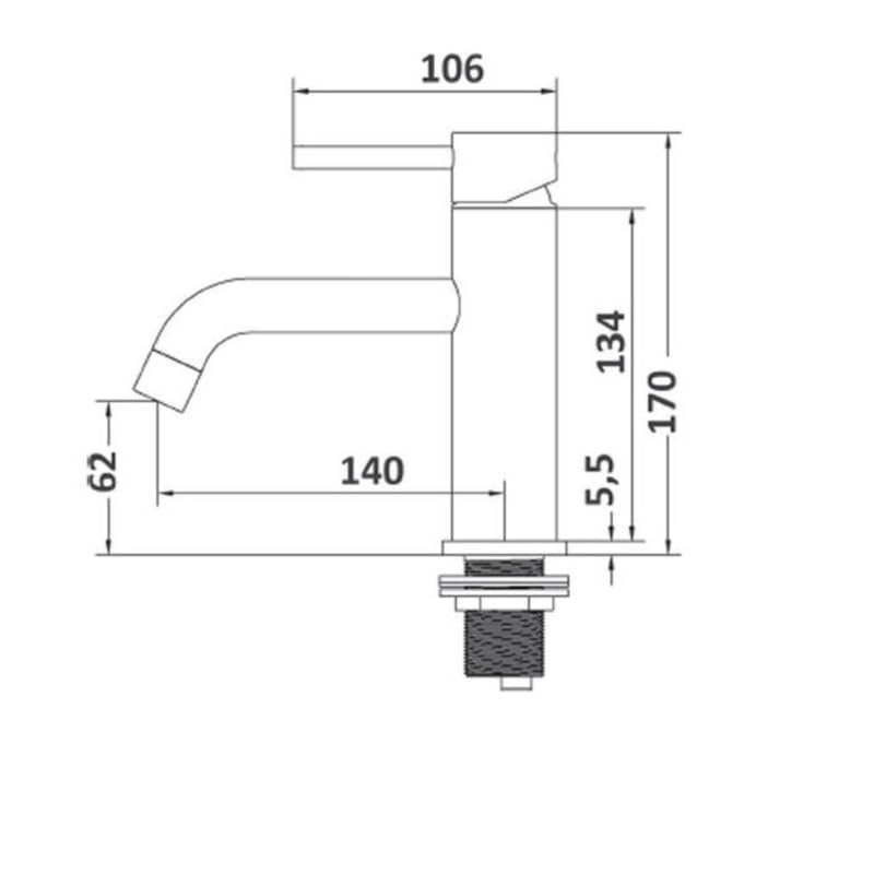 IMPALLI Miscelatore Bagno Lavabo In Acciaio 316 Rubinetto Bagno Lavabo Con Piletta Click Clack 1''1/4 Inclusa Rubinetto Lavabo Bagno Design Elegante