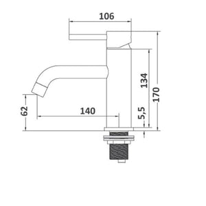 IMPALLI Miscelatore Bagno Lavabo In Acciaio 316 Rubinetto Bagno Lavabo Con Piletta Click Clack 1''1/4 Inclusa Rubinetto Lavabo Bagno Design Elegante