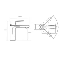 IMPALLI Miscelatore Lavabo Bagno Completo Di Piletta Pop Up1'' 1/4 E Flessibili Rubinetto Bagno Lavabo 150X150 Mm Miscelatore Bagno Lavabo Serie HH (CROMO)