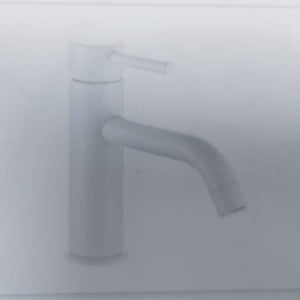 IMPALLI Rubinetto Bagno Lavabo Serie MM Miscelatore Lavabo Bagno Elegante Miscelatore Bagno Lavabo Serie Mm Con Piletta Click Clack 1'' 1/4 Inclusa (BIANCO OPACO)