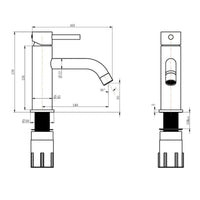 IMPALLI Rubinetto Bagno Lavabo Serie MM Miscelatore Lavabo Bagno Elegante Miscelatore Bagno Lavabo Serie Mm Con Piletta Click Clack 1'' 1/4 Inclusa (BIANCO OPACO)