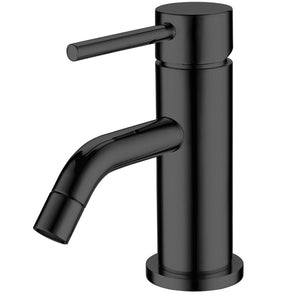 IMPALLI Rubinetto Bagno Lavabo Serie MM Miscelatore Lavabo Bagno Elegante Miscelatore Bagno Lavabo Serie Mm Con Piletta Click Clack 1'' 1/4 Inclusa (NERO OPACO)
