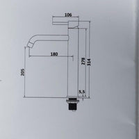 IMPALLI Miscelatore Bagno Lavabo Alto Rubinetto Bagno Lavabo In Acciaio 316 Rubinetto Lavabo Bagno Resistente Miscelatore Lavabo Bagno Con Piletta Click Clack 1''1/4 Inclusa