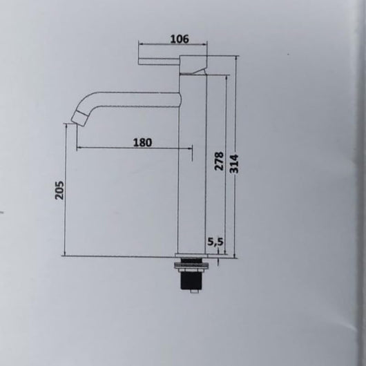 IMPALLI Miscelatore Bagno Lavabo Alto Rubinetto Bagno Lavabo In Acciaio 316 Rubinetto Lavabo Bagno Resistente Miscelatore Lavabo Bagno Con Piletta Click Clack 1''1/4 Inclusa