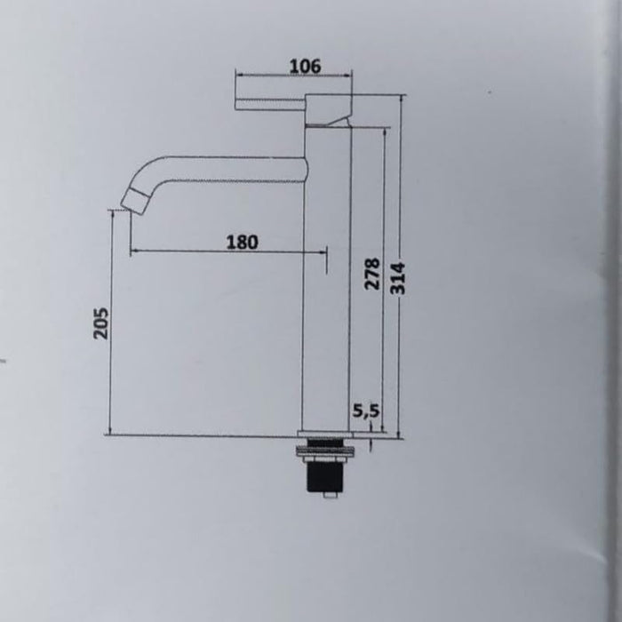 IMPALLI Miscelatore Bagno Lavabo Alto Rubinetto Bagno Lavabo In Acciaio 316 Rubinetto Lavabo Bagno Resistente Miscelatore Lavabo Bagno Con Piletta Click Clack 1''1/4 Inclusa